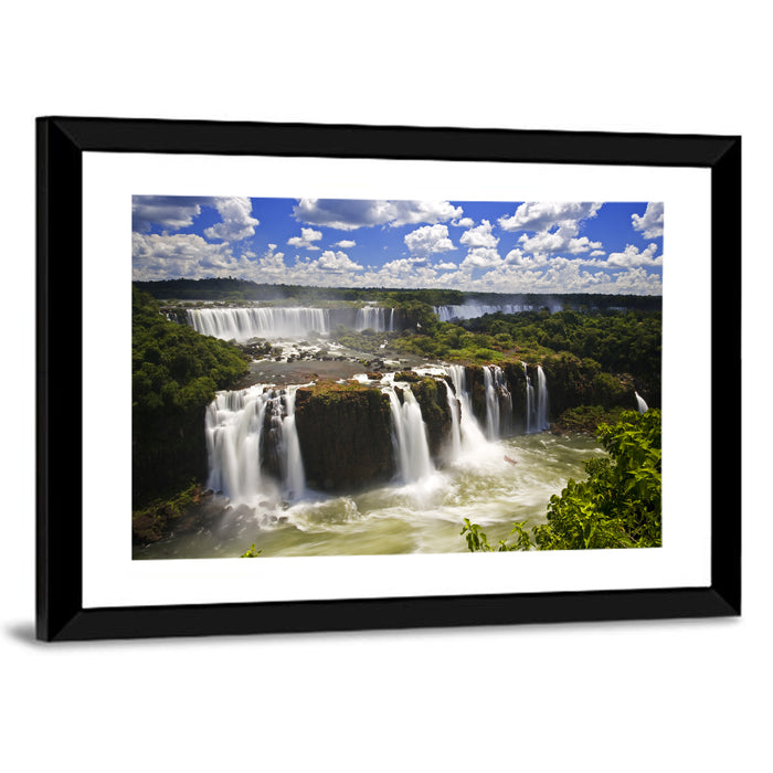 Iguazu Falls River View Wall Art as a framed print