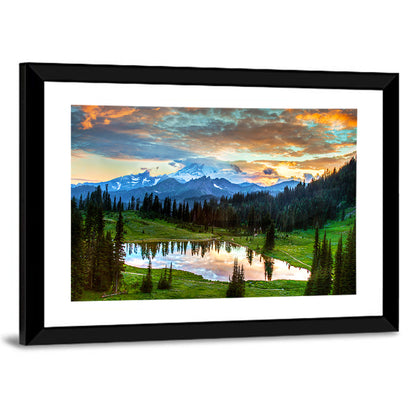 Mount Rainier Reflection at Tipsoo Lake Wall Art