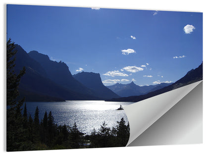Montana Mountains Lake Wall Art
