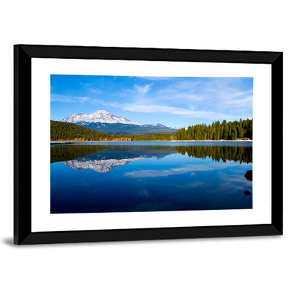 Northern California Snow Capped Lake Wall Art
