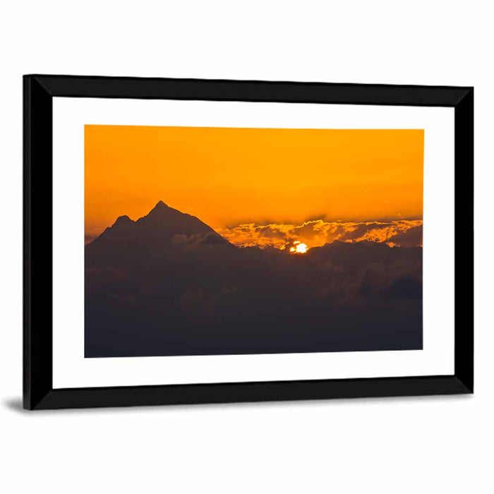 Athos Mountain Sunrise Wall Art as a framed print