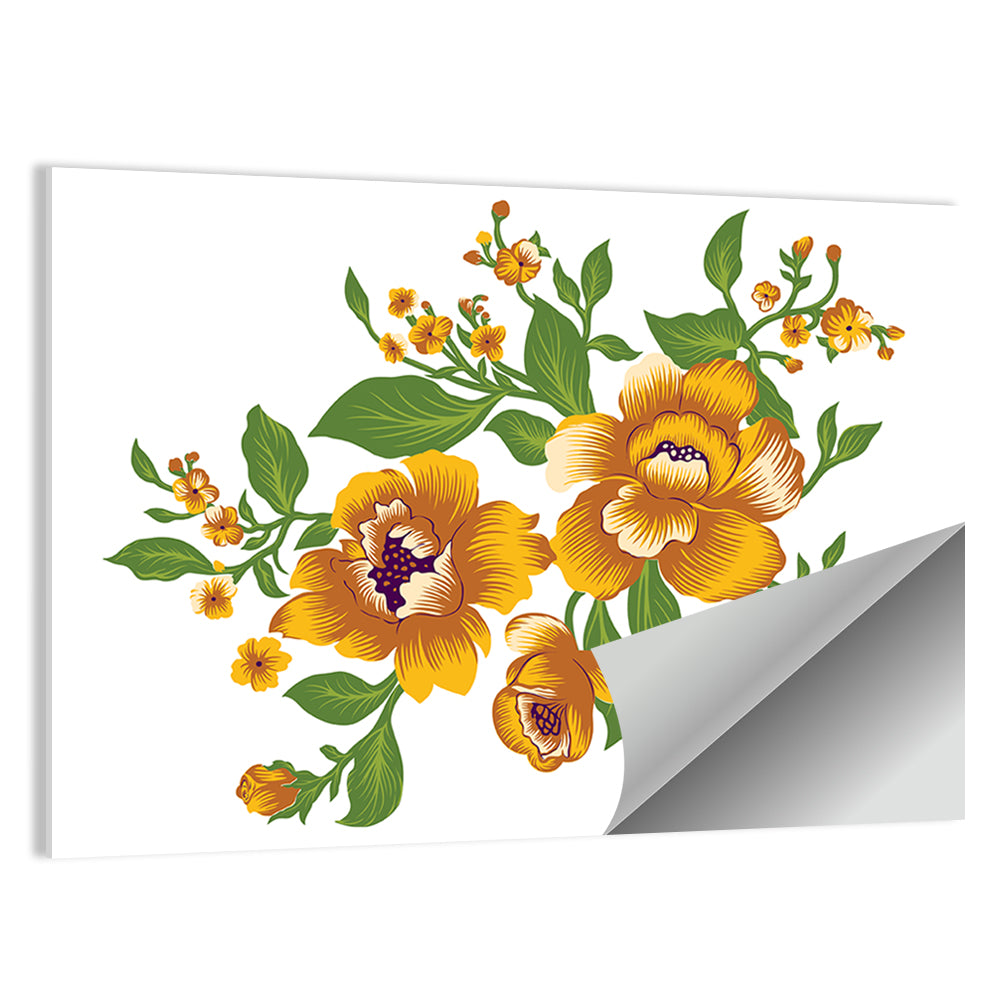 Fresh Floral Watercolor Bouquet Wall Art