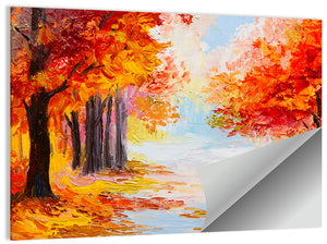 Autumn Forest Pathway Wall Art