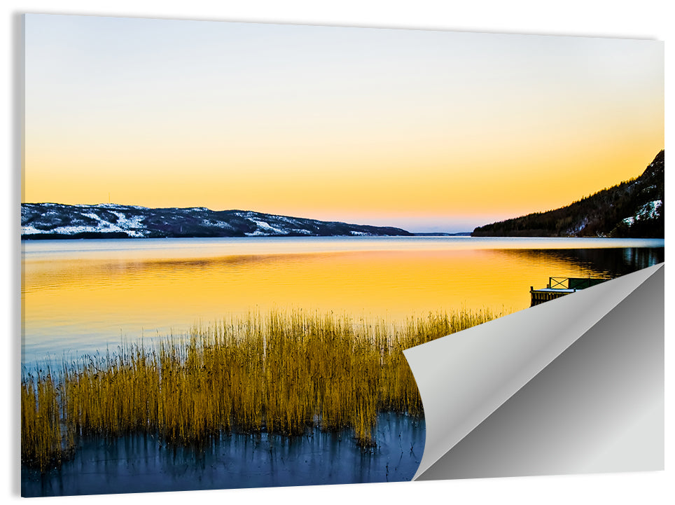 Lapland Lake Sunrise Wall Art