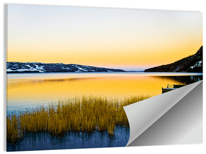 Lapland Lake Sunrise Wall Art