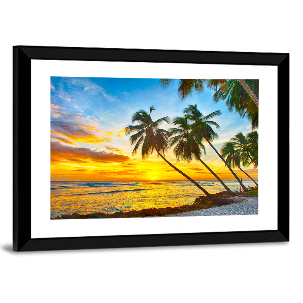Palm Island Sunset Wall Art