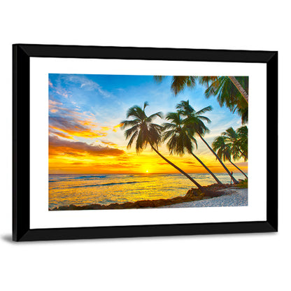 Palm Island Sunset Wall Art