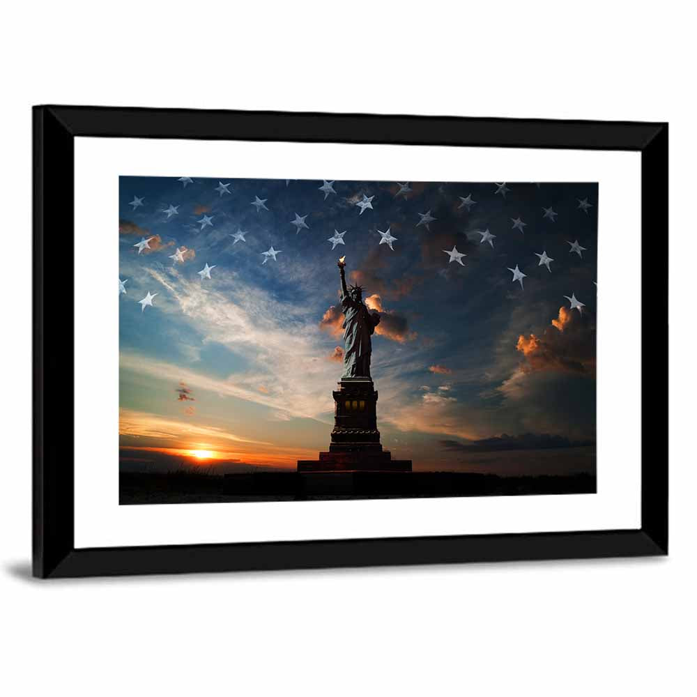 Statue of Liberty at Dusk Wall Art