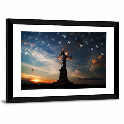 Statue of Liberty at Dusk Wall Art