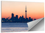 Toronto Dusk Skyline with Cn Tower Wall Art