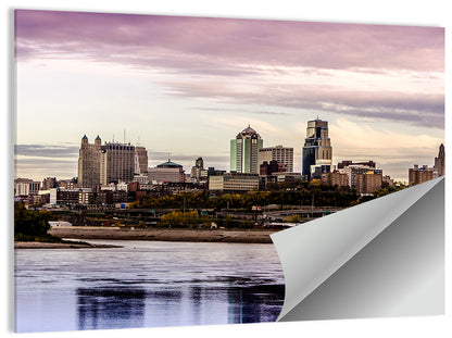 Kansas City Skyline at Dusk Wall Art