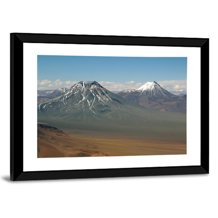 Licancabur and Juriques Peaks Wall Art as a framed print
