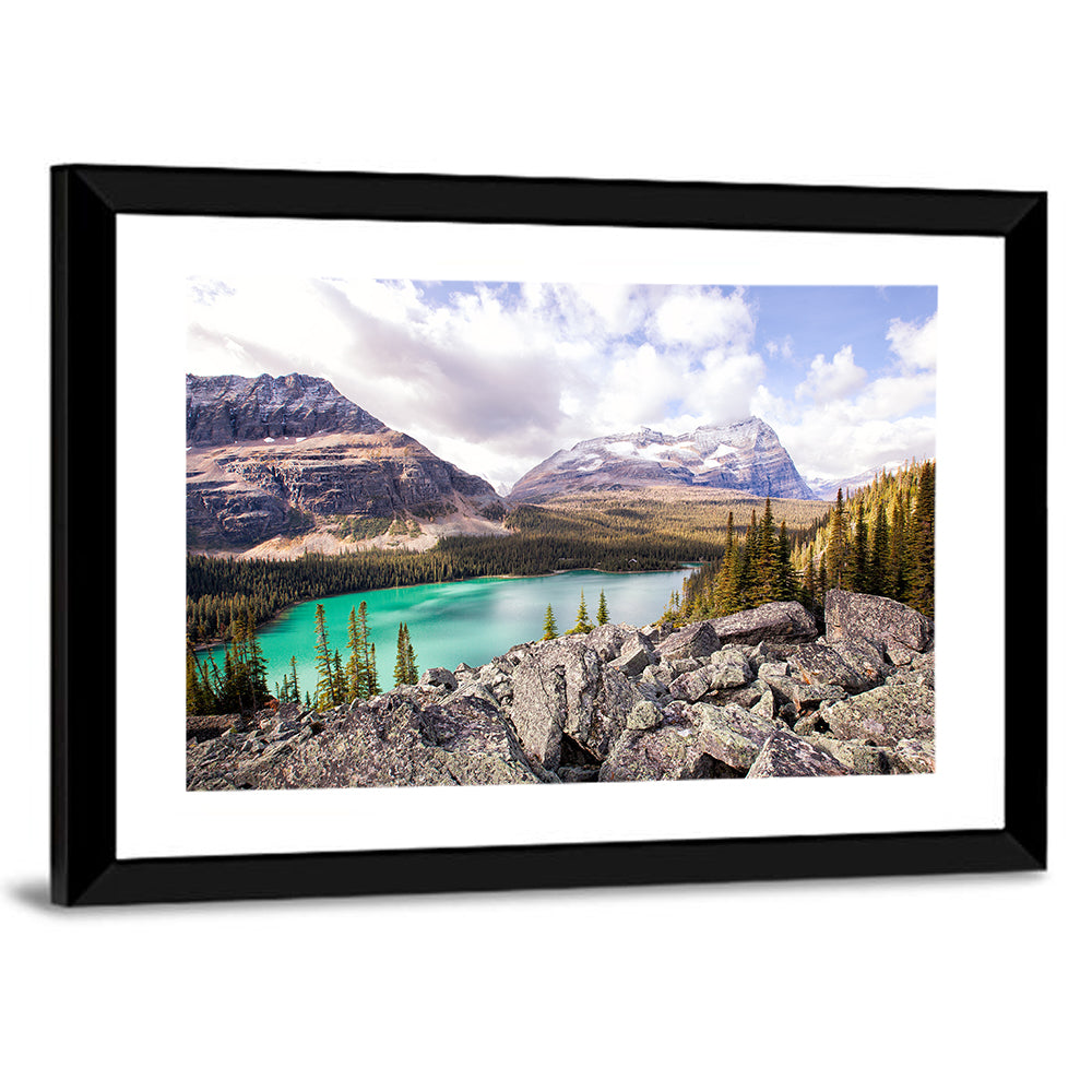 Lake Ohara Rocky Shore Wall Art