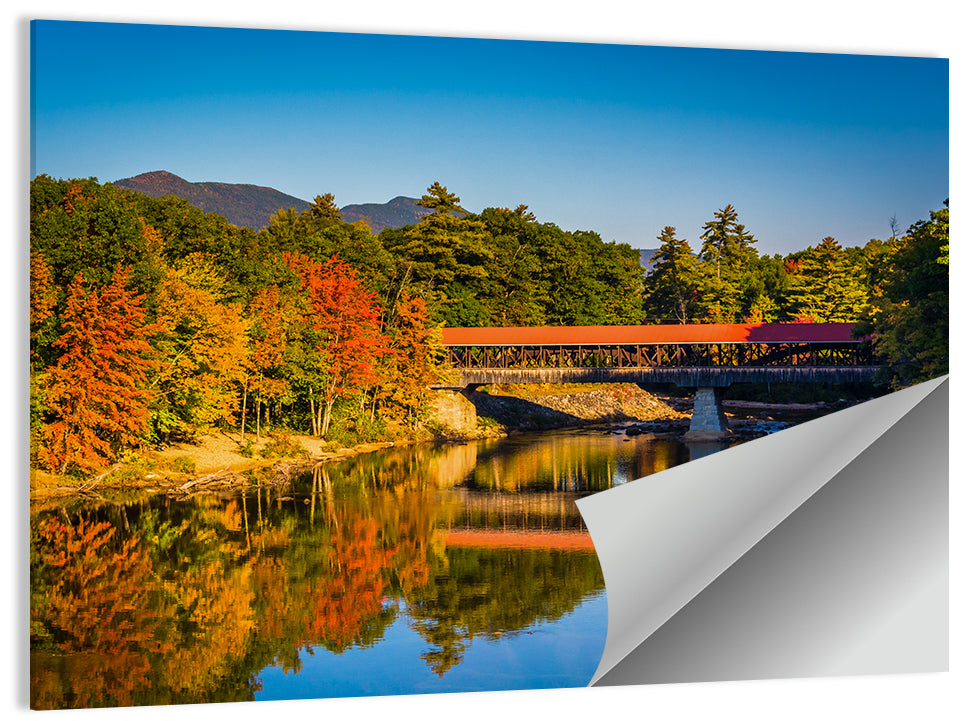 Albany Covered Bridge on Saco River Wall Art