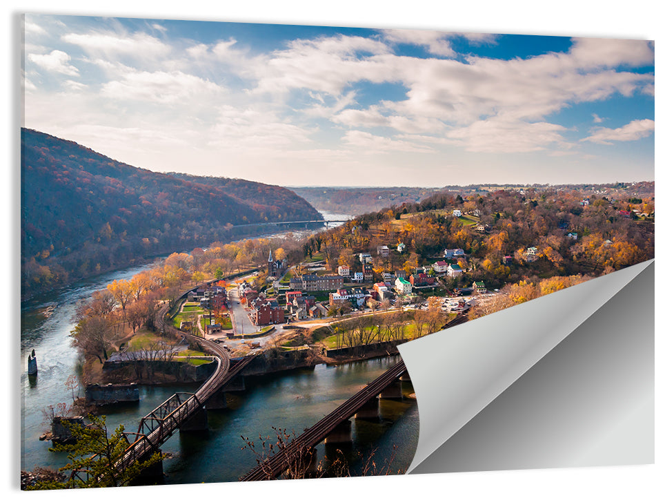 Maryland Heights Over Harpers Ferry Wall Art