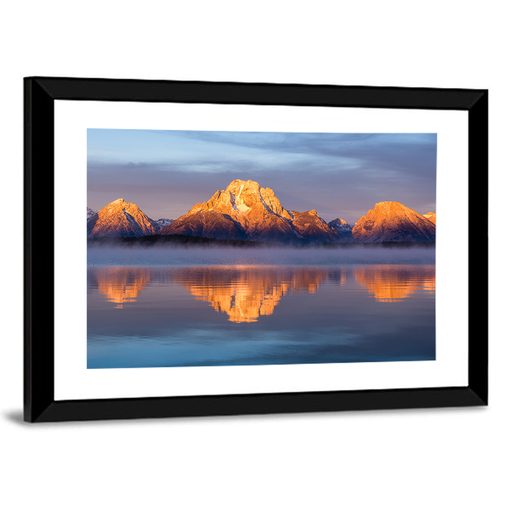 Mount Moran Sunrise Over Jackson Lake Wall Art