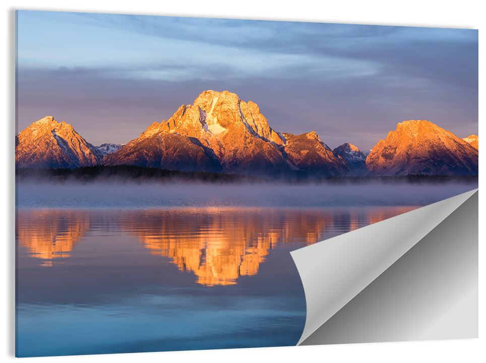 Mount Moran Sunrise Over Jackson Lake Wall Art