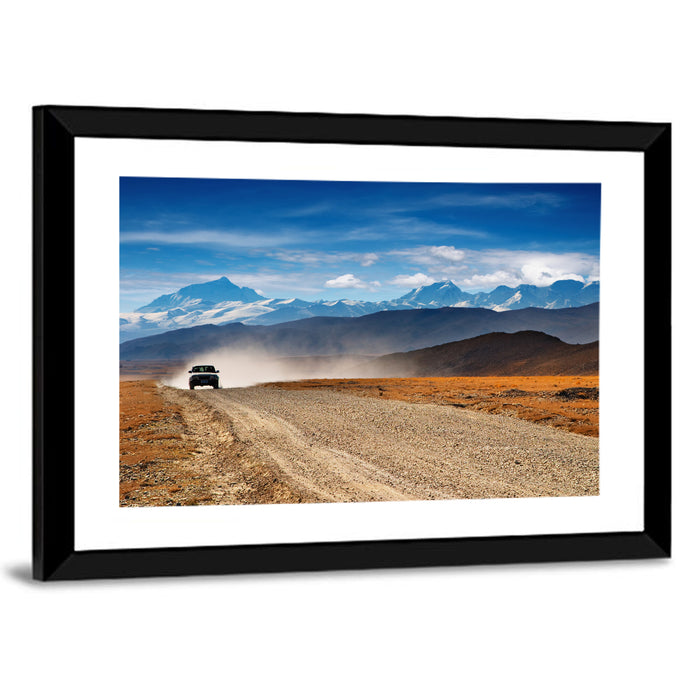 Road to Everest, Tibetan Highlands Wall Art as a framed print
