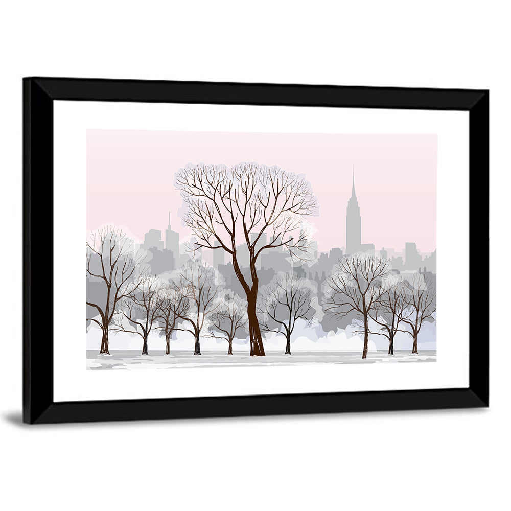 Winter Cityscape Wall Art