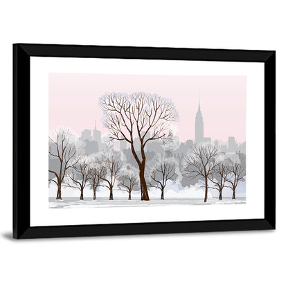 Winter Cityscape Wall Art