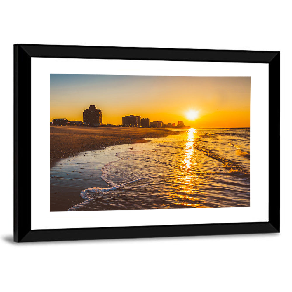 Ventnor Beach Sunrise Reflection Wall Art