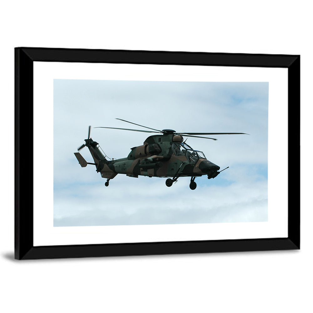 Attack Helicopter Side Profile Wall Art