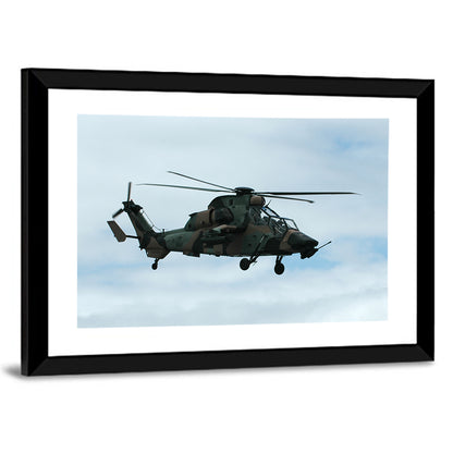 Attack Helicopter Side Profile Wall Art