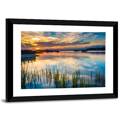Folly River Sunset Reflection Wall Art