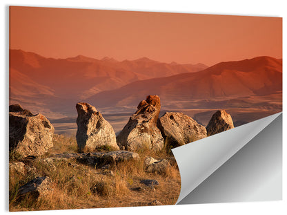Karahunj Rocky Ridge at Sunset Wall Art