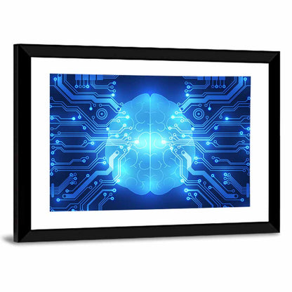 Digital Brain Circuit Wall Art