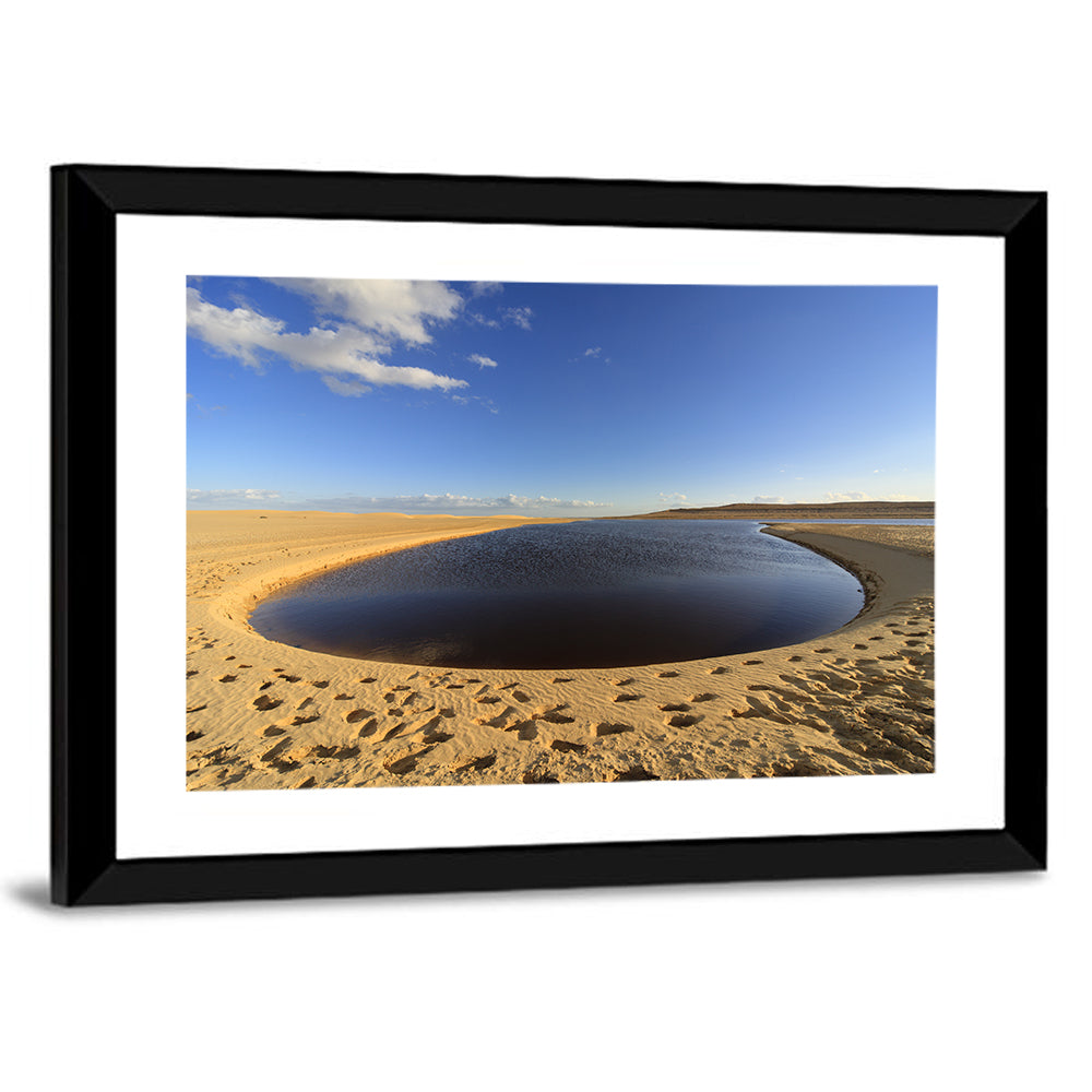 Fayoum Lake Footprints Wall Art