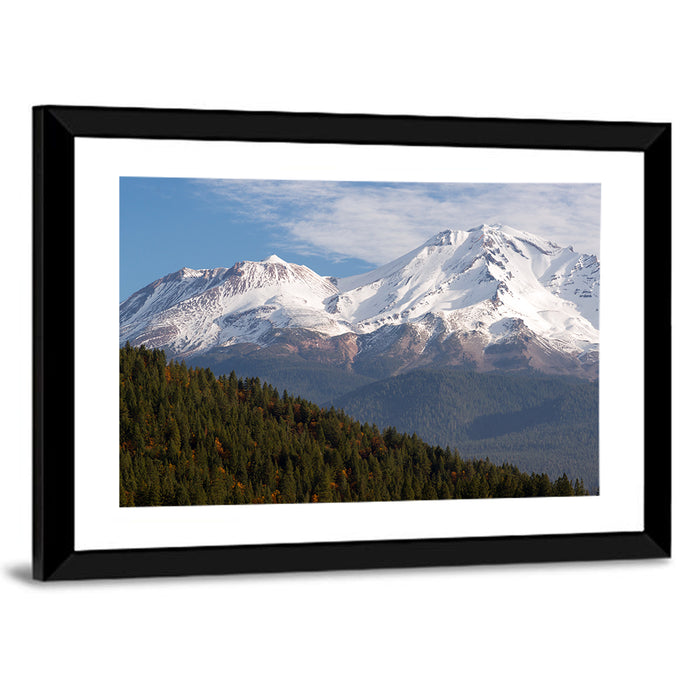 Mount Shasta Snow Peaks Wall Art as a framed print