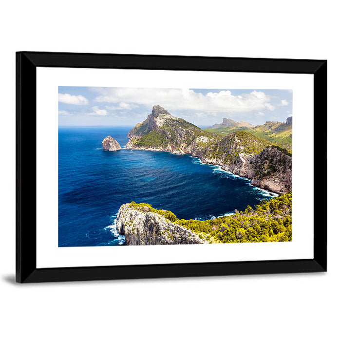 Cap De Formentor Cliffs Wall Art as a framed print