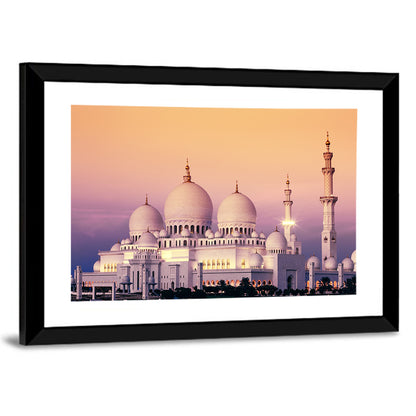 Sheikh Zayed Grand Mosque at Dusk Wall Art