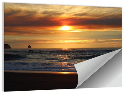 Oregon Sea Stack Sunset Wall Art