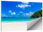 Turquoise Tropical Beach Scene Wall Art