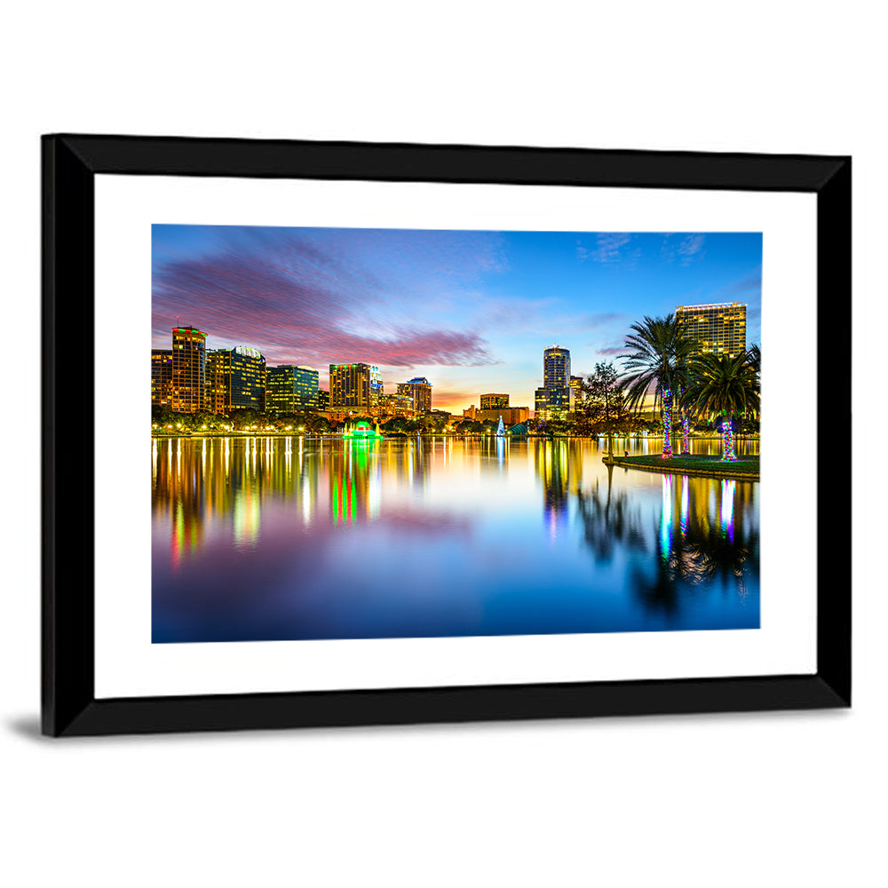 Orlando Lake Eola Skyline Wall Art