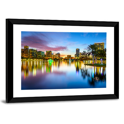 Orlando Lake Eola Skyline Wall Art