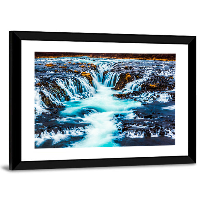 Bruarfoss Multi Tier Waterfall Wall Art as a framed print