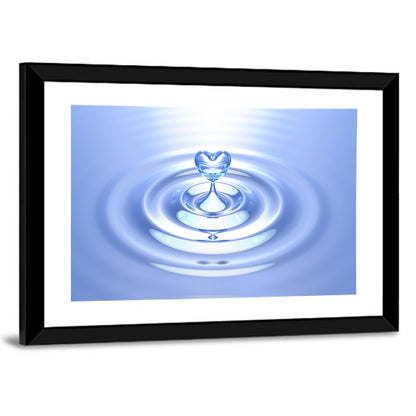 Heart Shaped Water Splash Wall Art