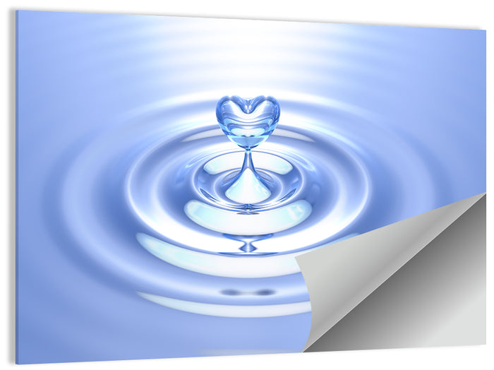 Heart-shaped Water Droplet Wall Art as a poster print