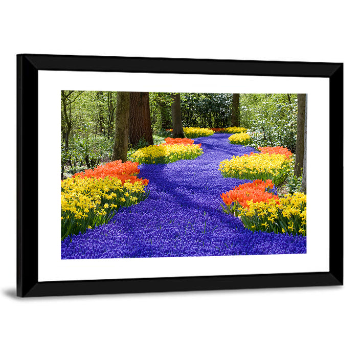Spring Garden Path Wall Art as a framed print