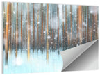 Ethereal Snowy Pine Forest Wall Art