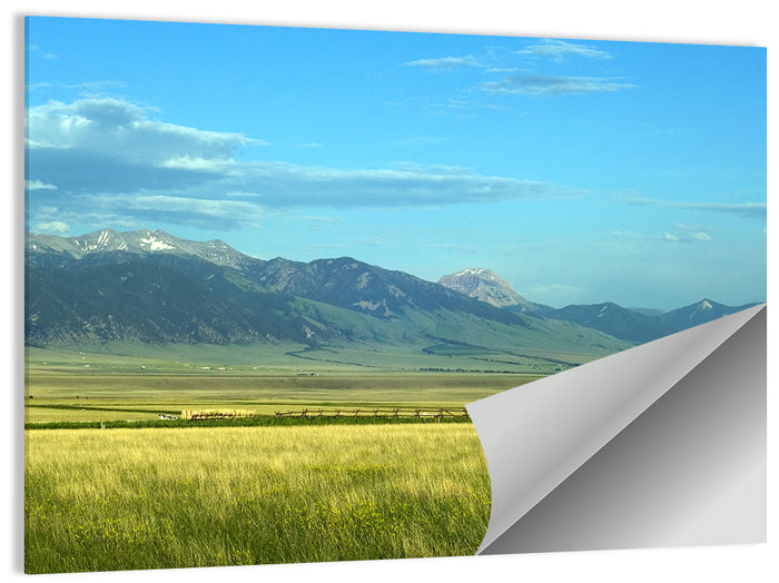 Montana Mountain Ranch Wall Art as a poster print