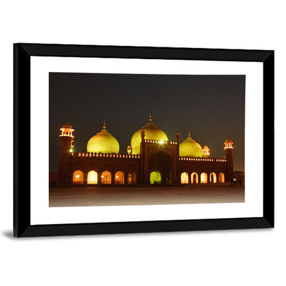 Badshahi Mosque at Night Wall Art
