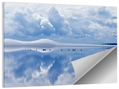 Siljan Lake Mist Reflection Wall Art