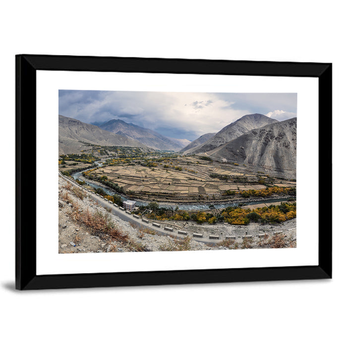 Autumn Valley, Afghanistan Wall Art as a framed print