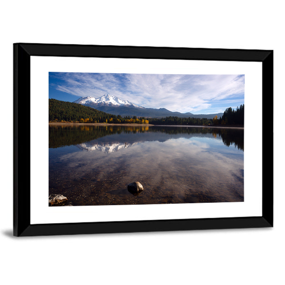 Mount Shasta Reflection at Lake Siskiyou Wall Art