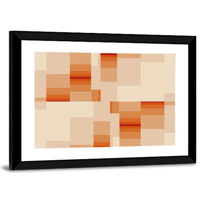 Minimalist Aerial Farm Fields Wall Art as a framed print