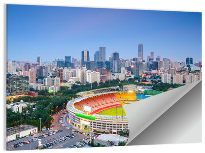 Workers' Stadium at Dusk, Beijing Skyline Wall Art